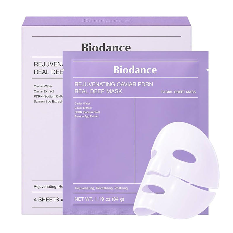 Biodance Rejuvenating Caviar PDRN Real Deep Mask 34g x 4pcs – Luksuzna anti-age maska